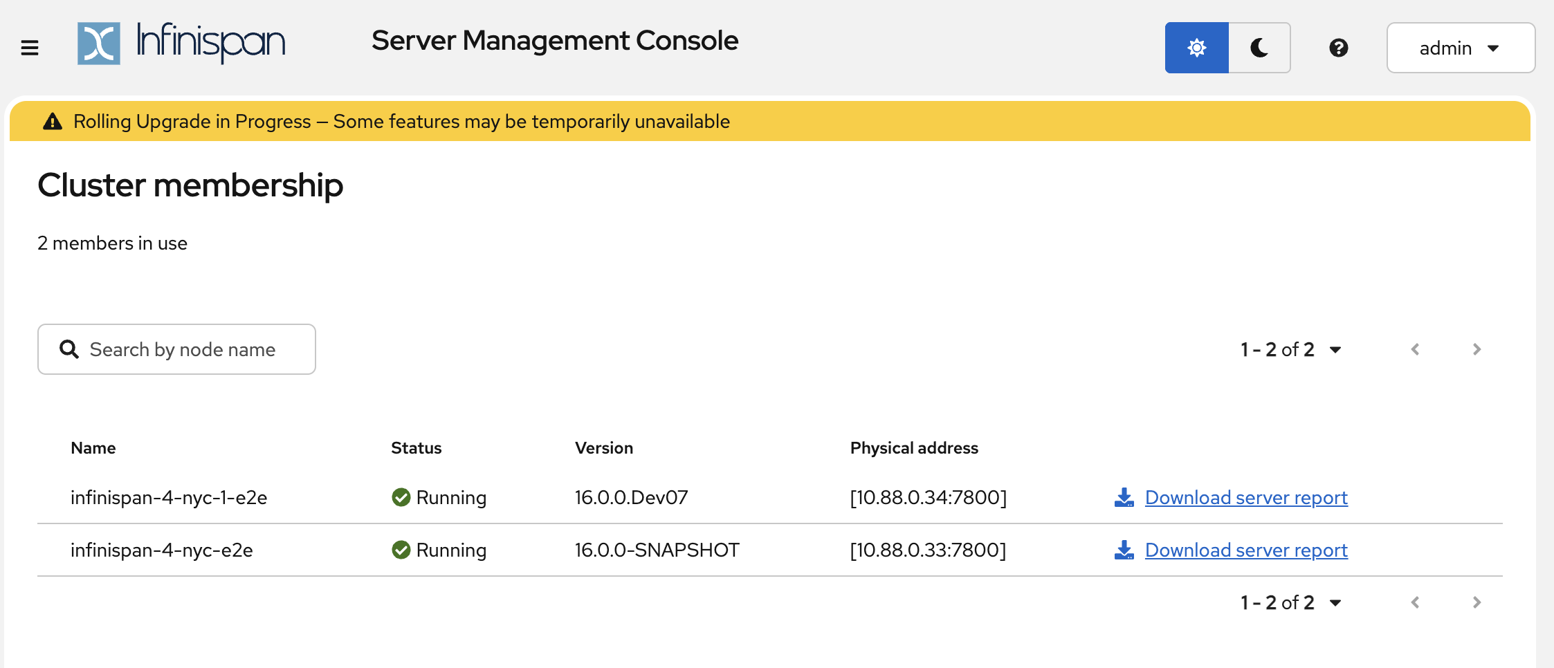 Rolling Upgrade Detection