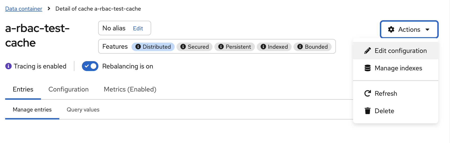 Edit Runtime Configuration Menu