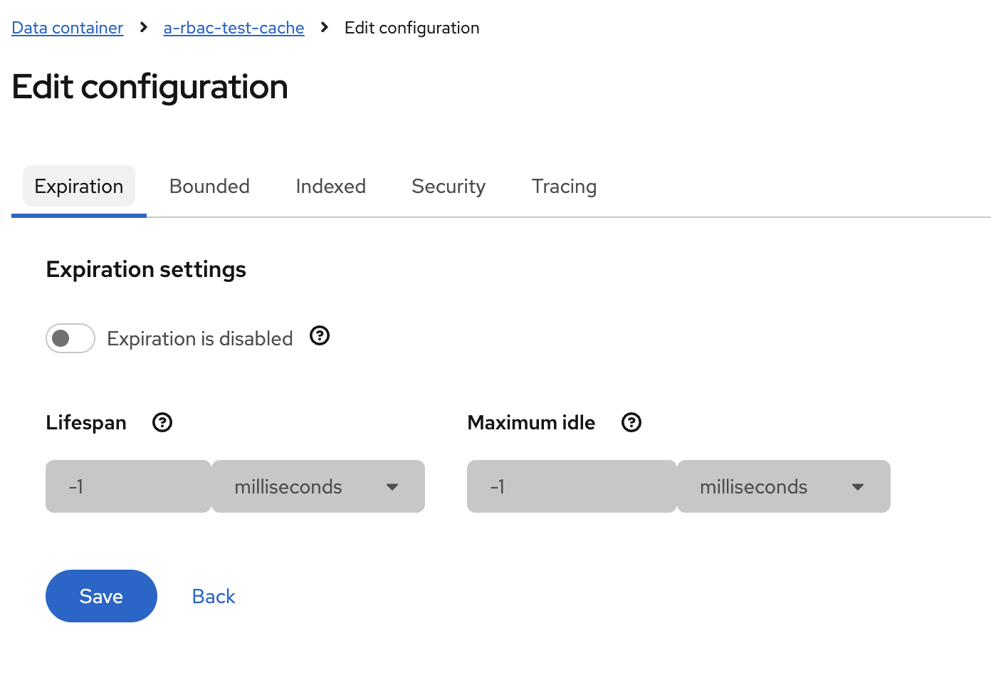 Edit Runtime Configuration Screen