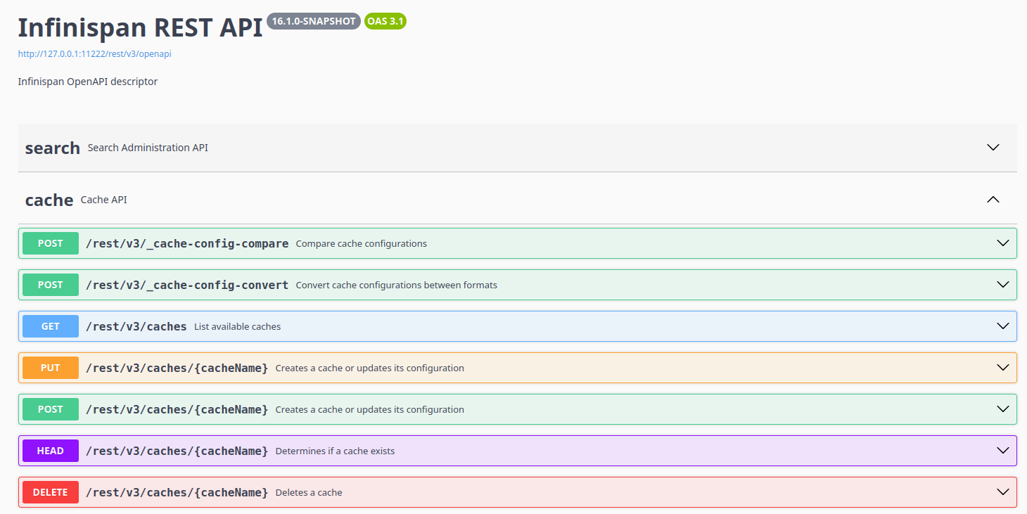 Infinispan v3 REST API